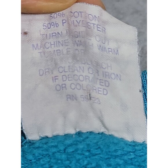 VTG NBA Charlotte Hornets Sweater Sweatshirt Mens L Blue Basketball Crewneck 90s - Picture 3 of 16